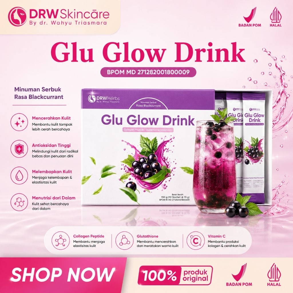 Glu Glow Drink DRW Herbs – Collagen Drink & L-Glutathione | Glowing Skin Booster from Glow Booster, Antioxidant & Electrolyte Blend