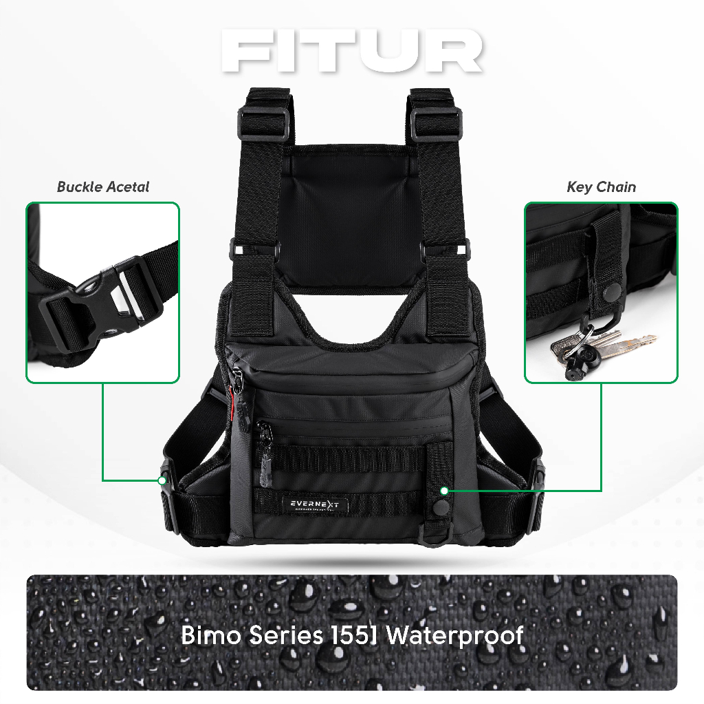 Evernext - Chest Bag Waterproof Vegas Tactical Chest Rig Bag Outdoor ...