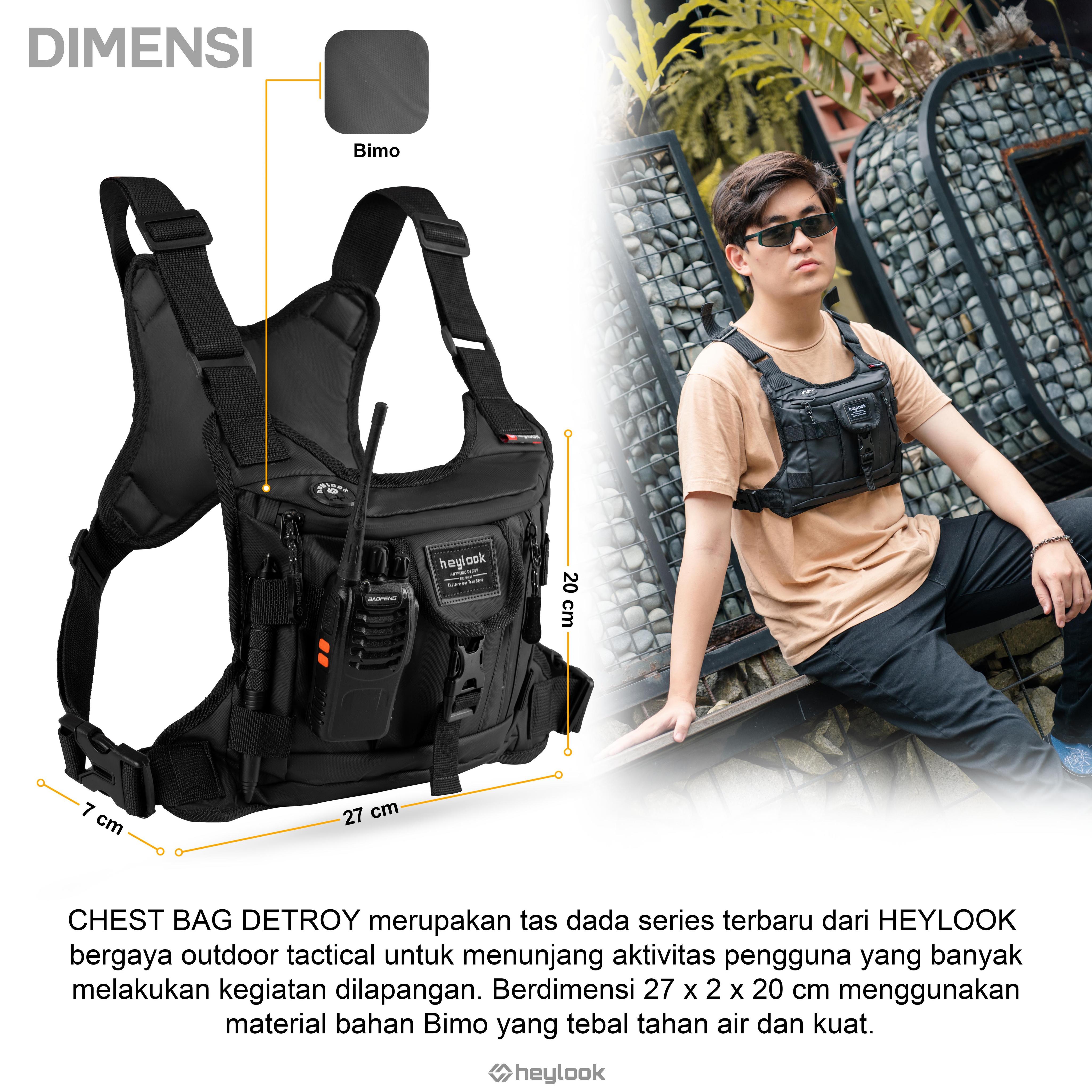 HEYLOOK - Chest Bag DETROY 2.0 Waterproof Outdoor Tactical Rig Bag ...