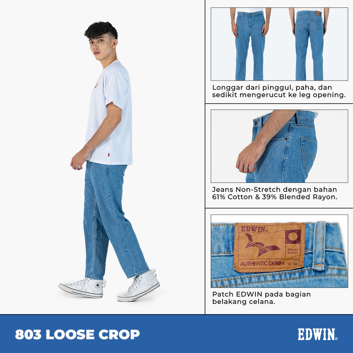 Edwin jeans best sale size chart