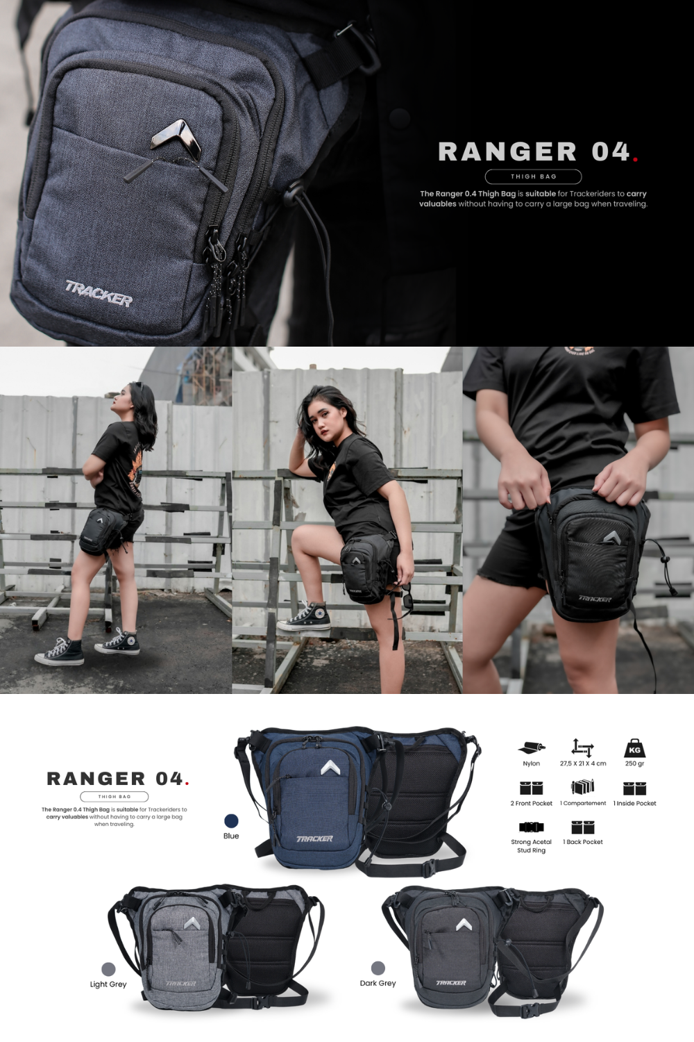 Tracker Ranger 0.4 Men's Thigh Sling Bag | Shopee Malaysia