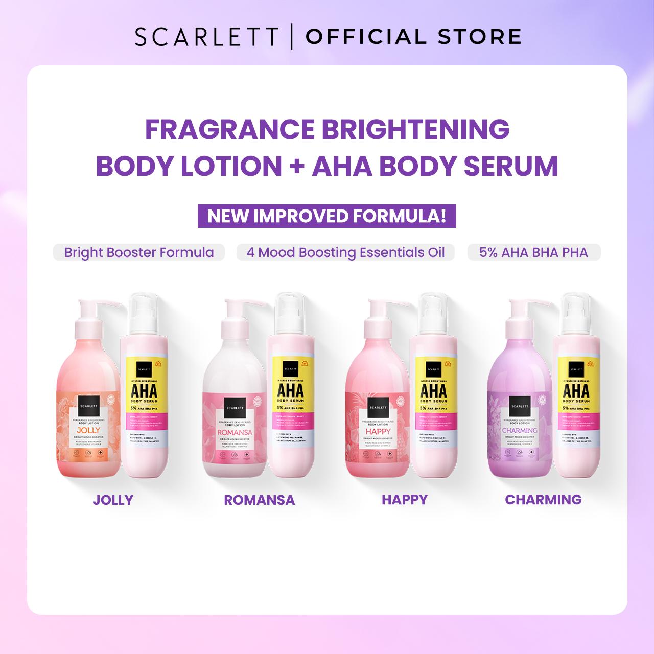 Scarlett Whitening Bundle New! Fragrance Brightening Body Lotion Bright ...