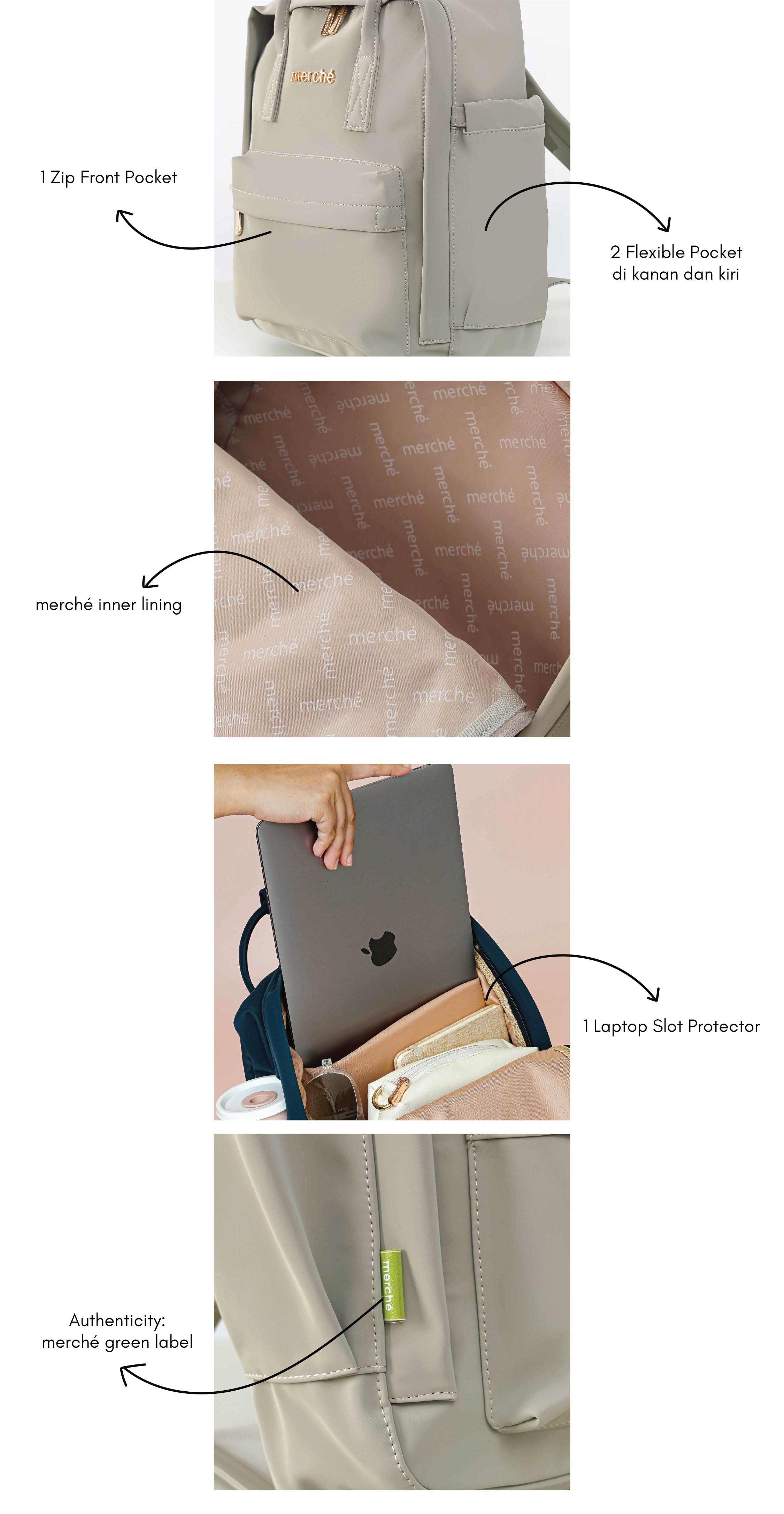 Merche Women's Bag Backpack Bree Backpack Woman School Bag | Shopee ...