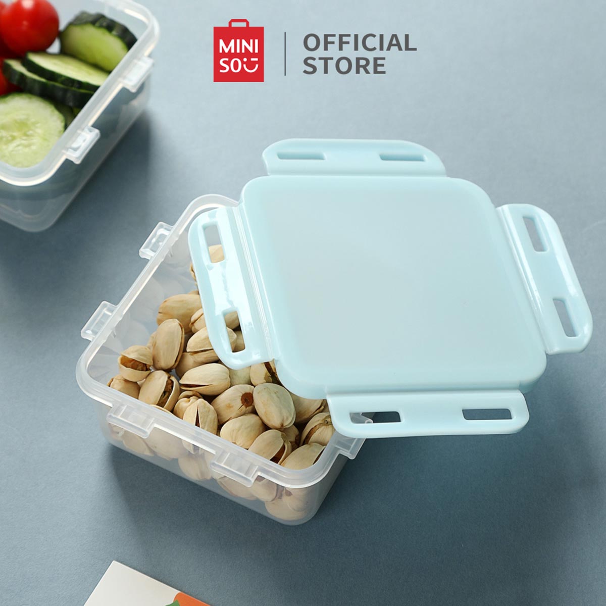 Miniso X Macaron Color Square Storage Box Color 330mL Multipurpose Food ...