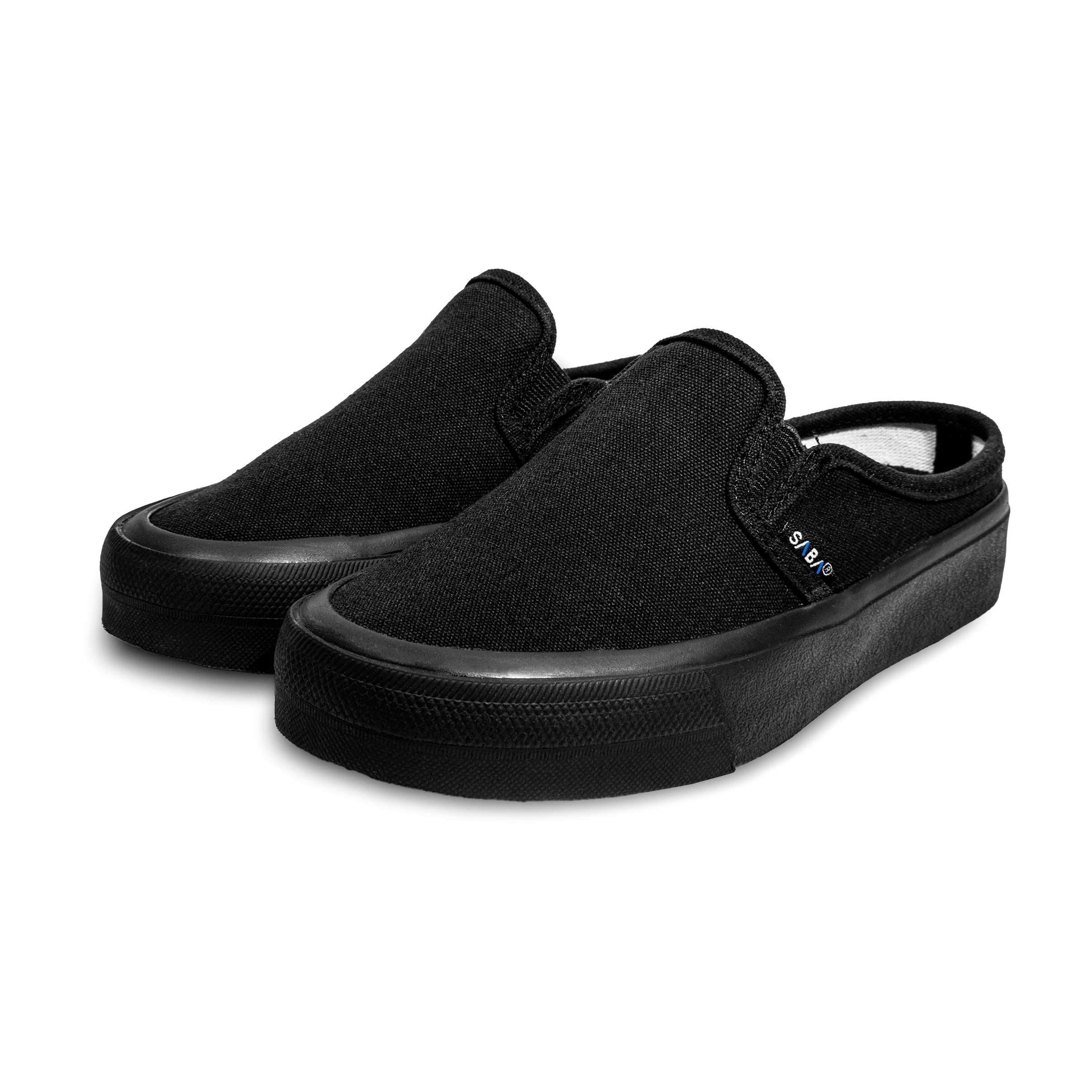 SABA Vintage Slip On Flip Mule All Black - Casual Sneakers for Men and ...