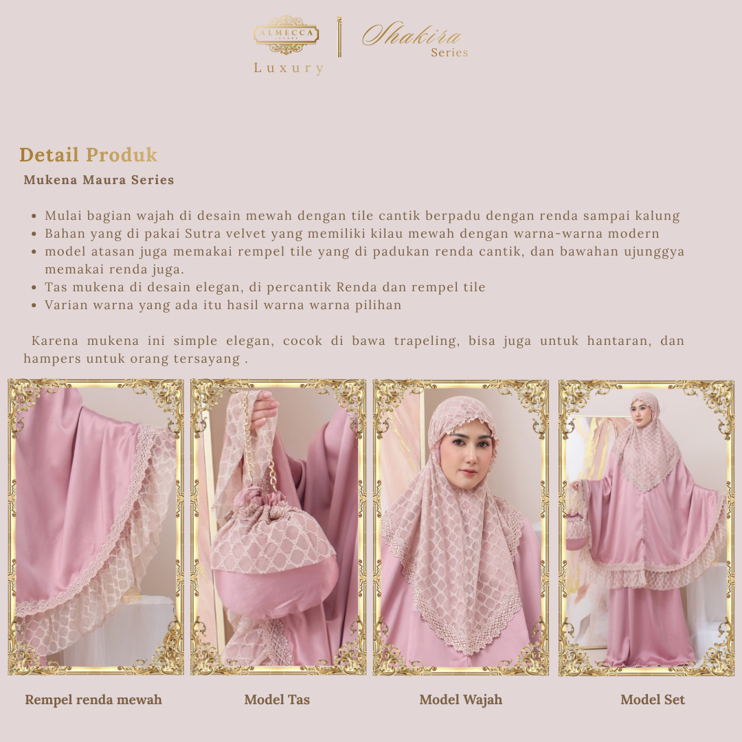 ALMECCA - Premium Adult Prayer Robe almecca Series Shakira Telekung ...