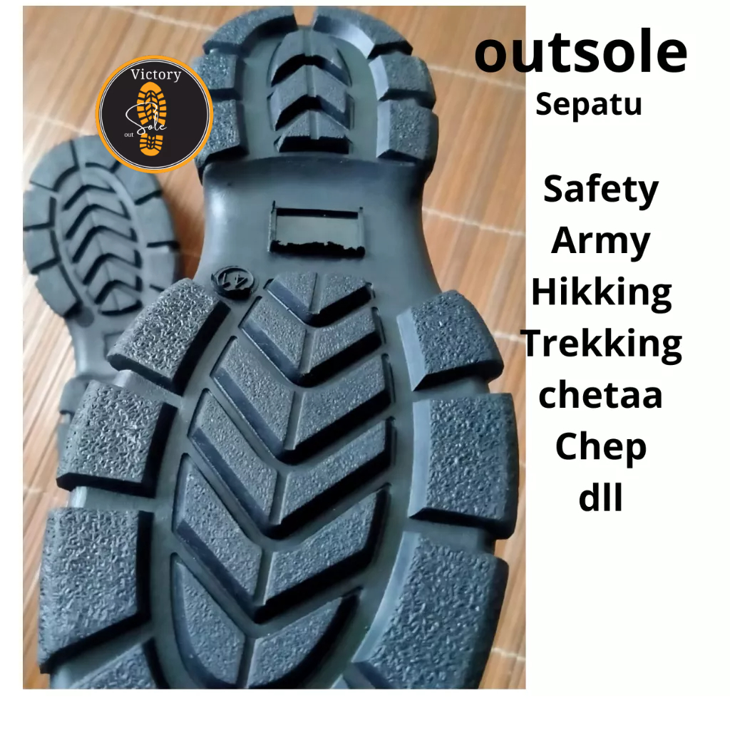 Outsol Rubber Sole Shoe Pad safety Shoes pdl boots King chetah gunung treking tni Army Shopee
