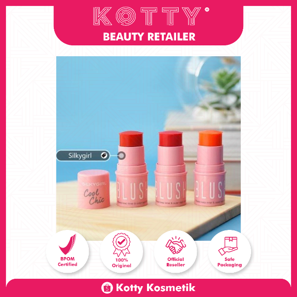 Silkygirl Cool Chic blush Stick 4g (silky girl blush Stick) Shopee