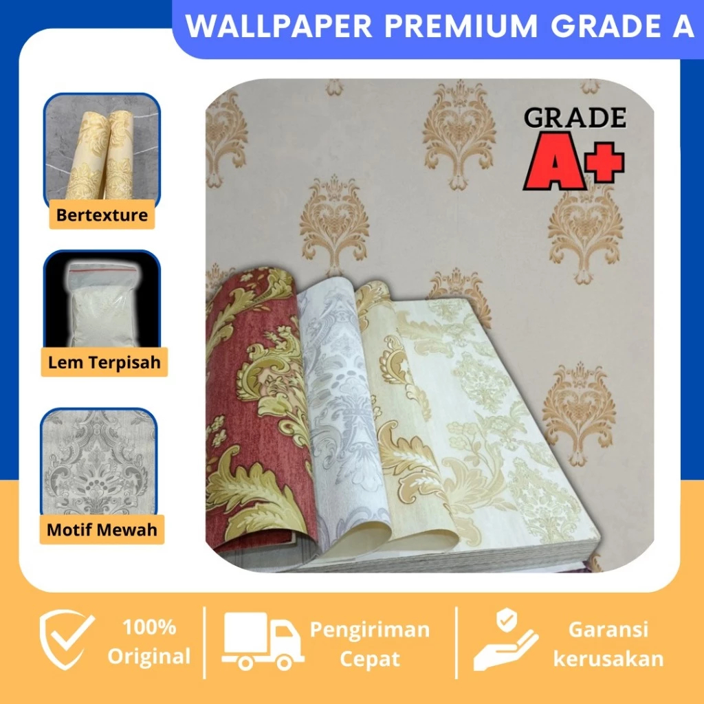 Wallpaper premium GRADE A 53cmx10meter/Wallpaper Without Glue/Wallpaper