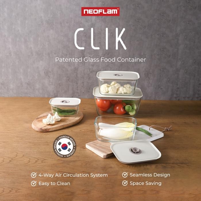 Neoflam Clik Glass Food Container | Shopee Malaysia