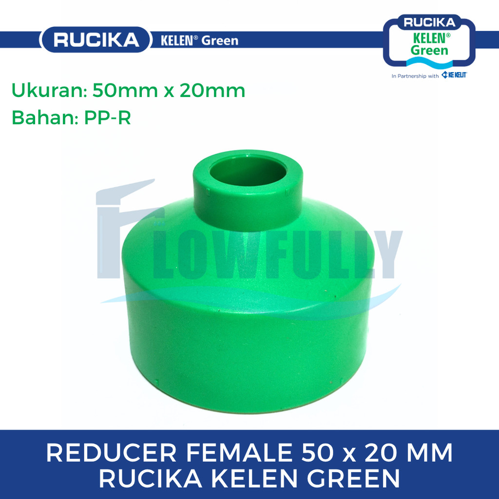 REDUCER FEMALE 50 x 20 MM PPR RUCIKA GREEN WAVIN TIGRIS VLOK SOCK 1 1/2 ...
