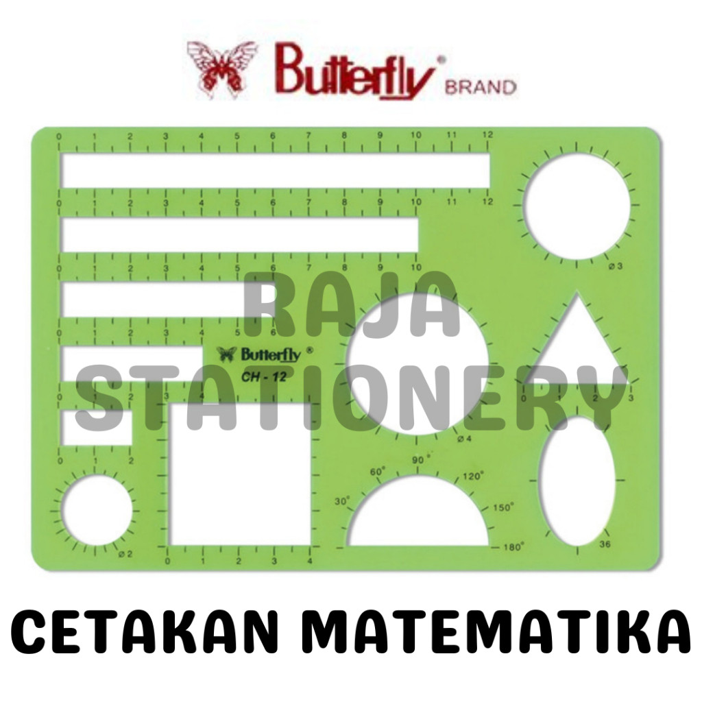 Butterfly Ruler Mathematical Templates / Ruler Mathematical Mold CH-12 ...