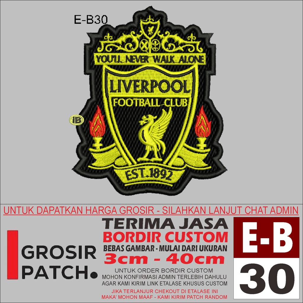 MB EMBROIDERED PATCH E-B30 LIVERPOOL LOGO ACCESSORIES/EMBROIDERY ...