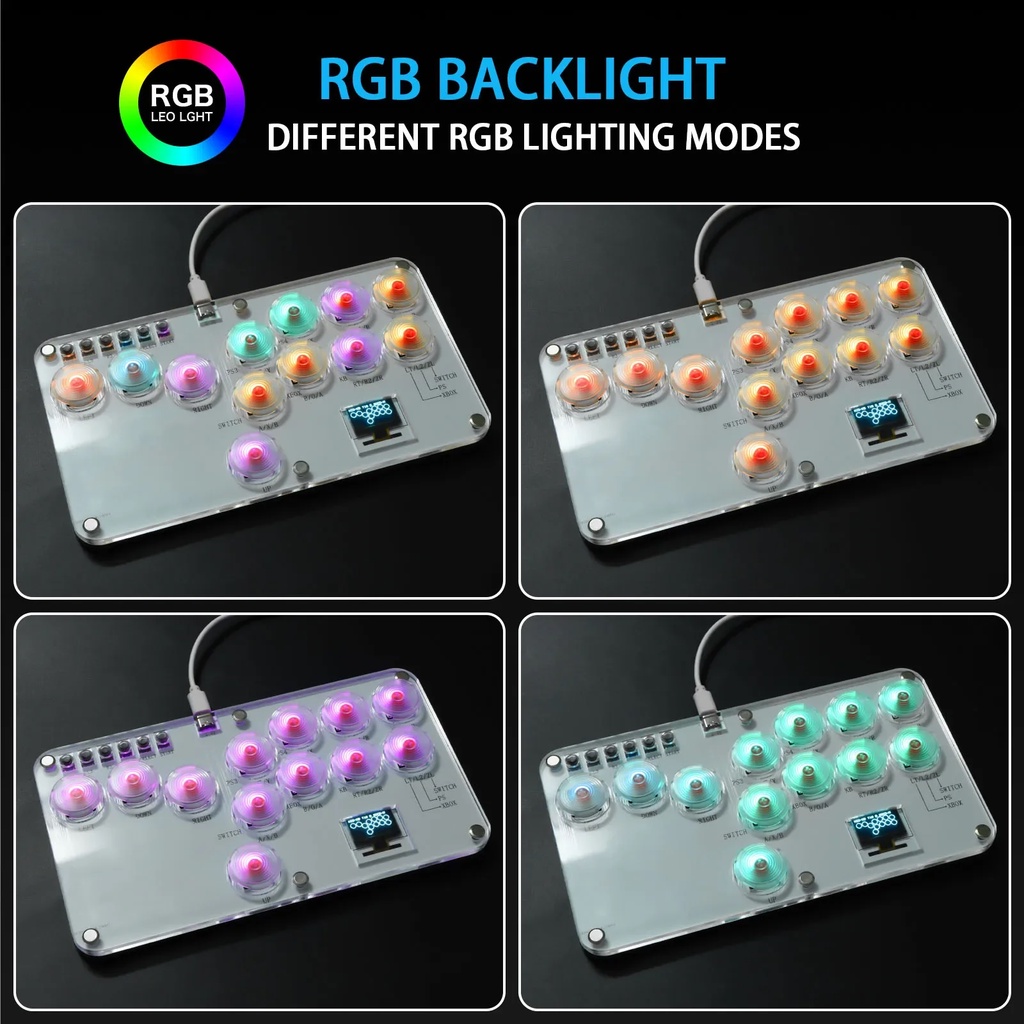Rgb Arcade Hitbox Keyboard Arcade Fightstick Controller For Ps4/Ps5 ...