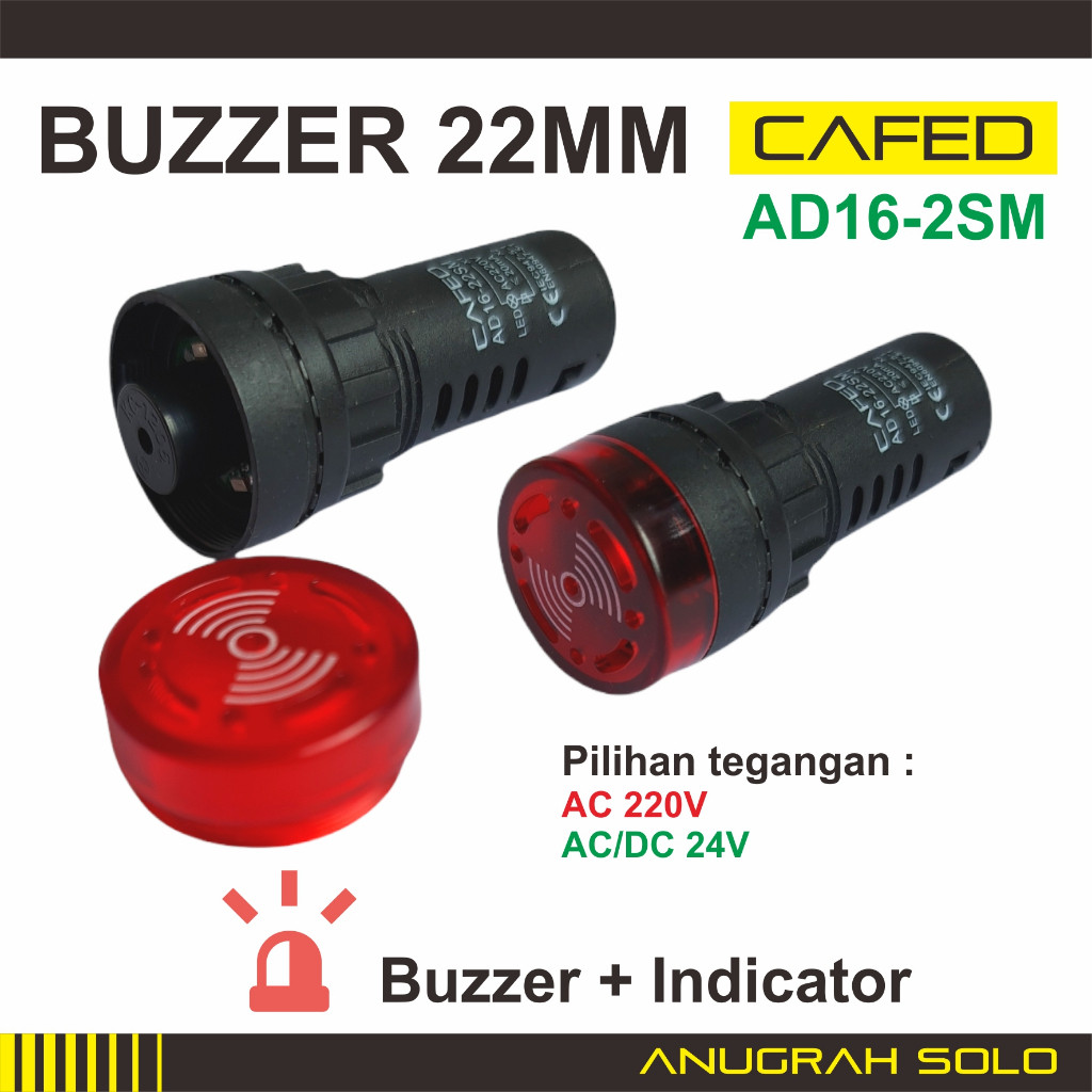 Pilot Lamp Buzzer 22mm LED CAFED Indicator Light with Buzzer [PREMIUM ...