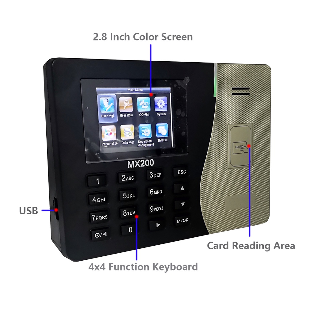 Zktime 5.0 Tcp/Ip Ssr Rfid Proximity 125Khz Card Time And Attendance ...