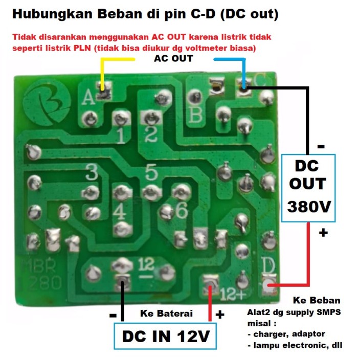 POWER INVERTER MODULE 40W DC 12V TO AC 220V BOOST STEP UP MODULE ...