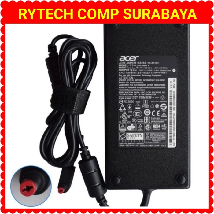 thumbnail image 2 of Genuine Acer 180W Laptop Charger For Nitro AN515-52 AN515-55 AN515-57 – With Power Cord 2 of 5