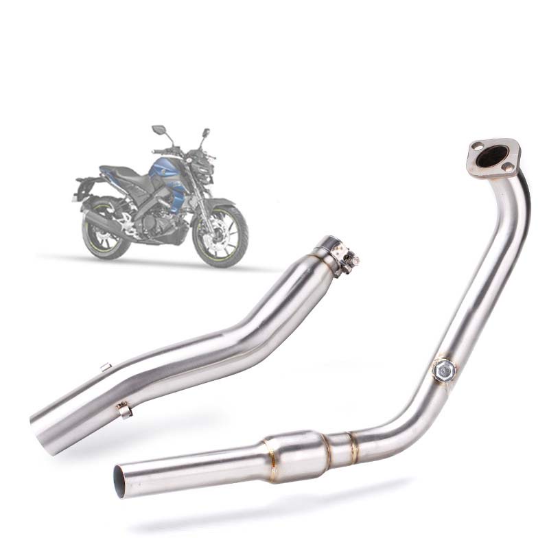 Stainless Steel Moto Exhaust Front Link Pipe For Yamaha R15V3V4 MT15