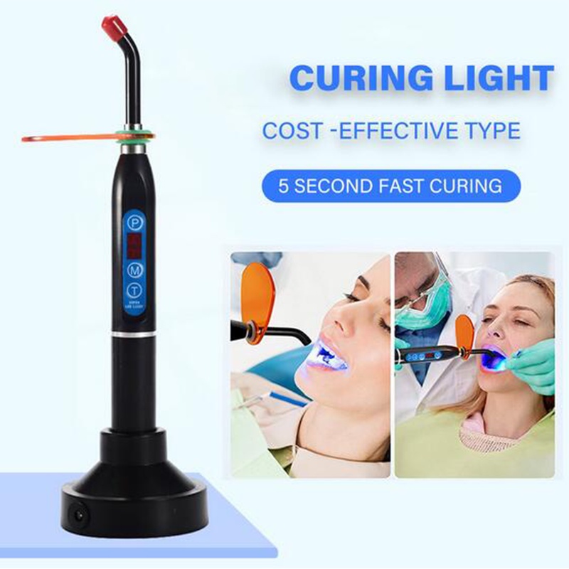 Wireless LED Dental Curing Light blue Cordless Cure Light Lamp Curing