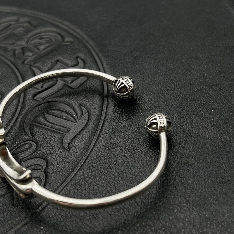 Silver 925 Cross Open Bracelet TINY Retro Punk Style