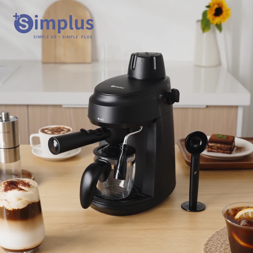 Simplus Coffee Maker Compact Espresso Machine 5Bar Extraction High ...