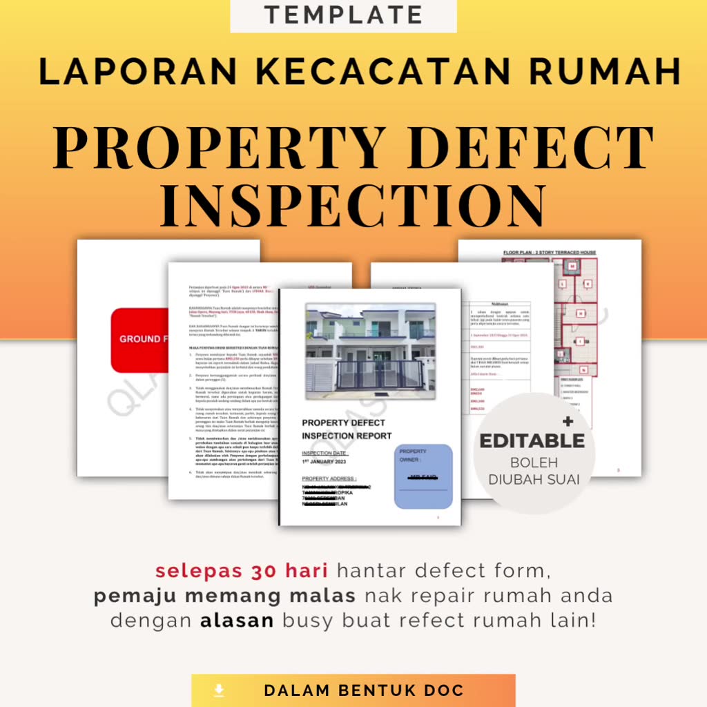 TEMPLATE PROPERTY DEFECT INSPECTION LAPORAN KECACATAN RUMAH TEMPLAT ...