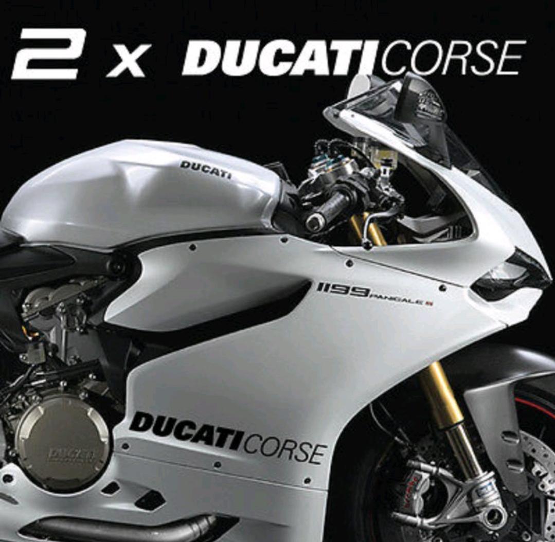 2 x DUCATI CORSE side fairing stickers - 38cm | Shopee Malaysia