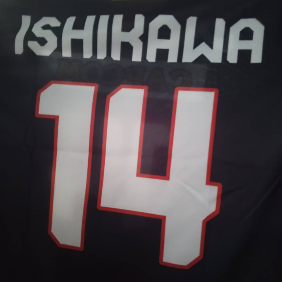 JAPAN National Men Team Authentic Jersey #11 NISHIDA (Asics) Red