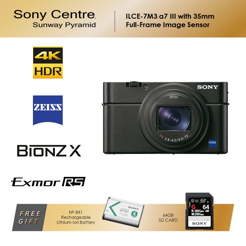 Sony RX100M6 Broad Zoom Range and Super-Fast AF Compact Camera
