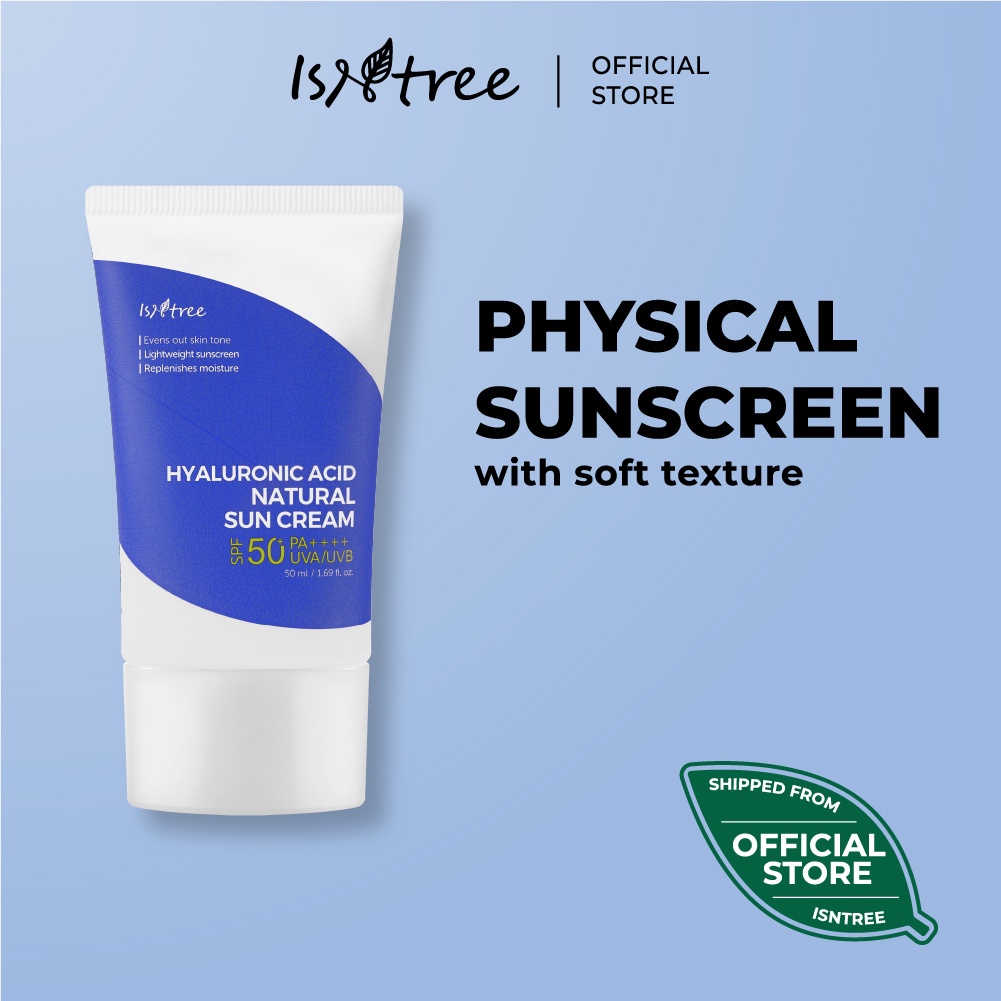 Isntree Hyaluronic Acid Natural Sun Cream 50ml | Shopee Malaysia