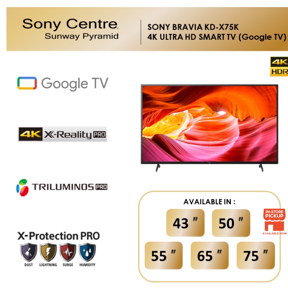 BRAVIA X75K, 4K Ultra HD, Smart TV