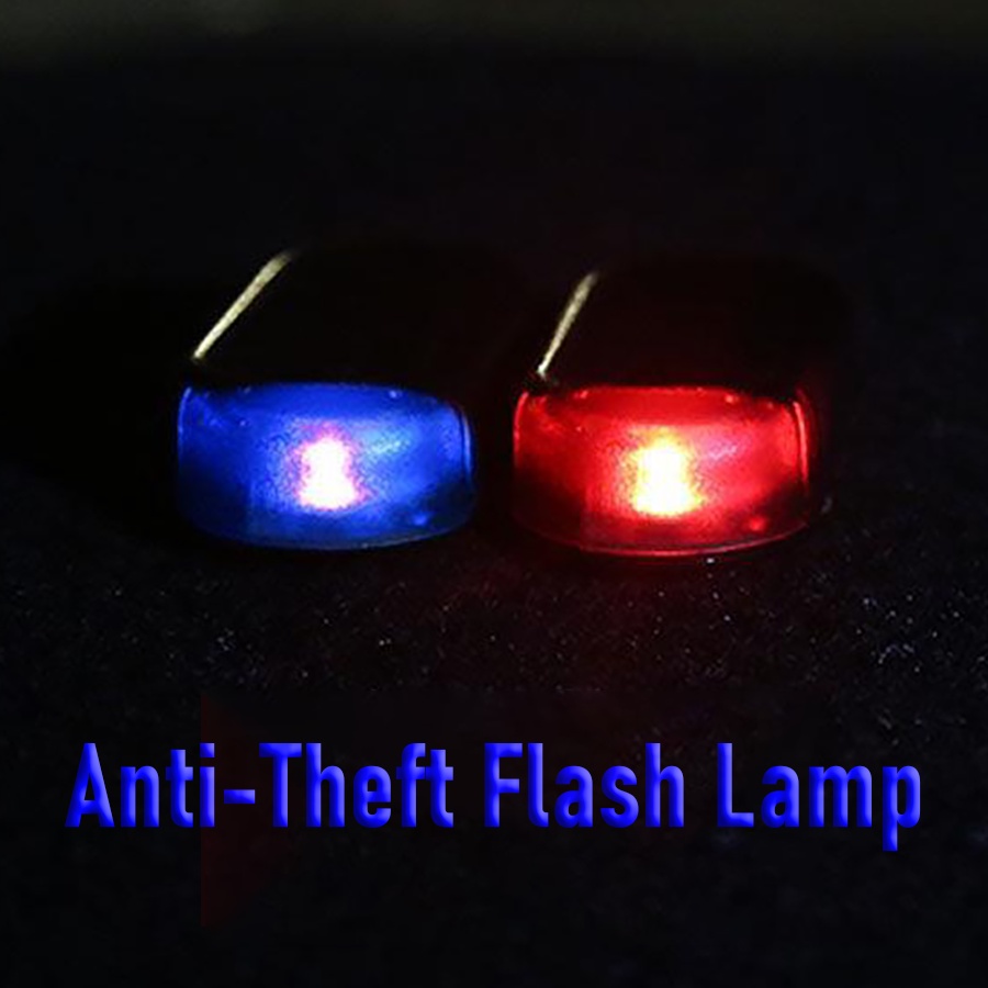 LED Anti-theft Flash Blinking Lights Red Blue Light Fake Solar Power 