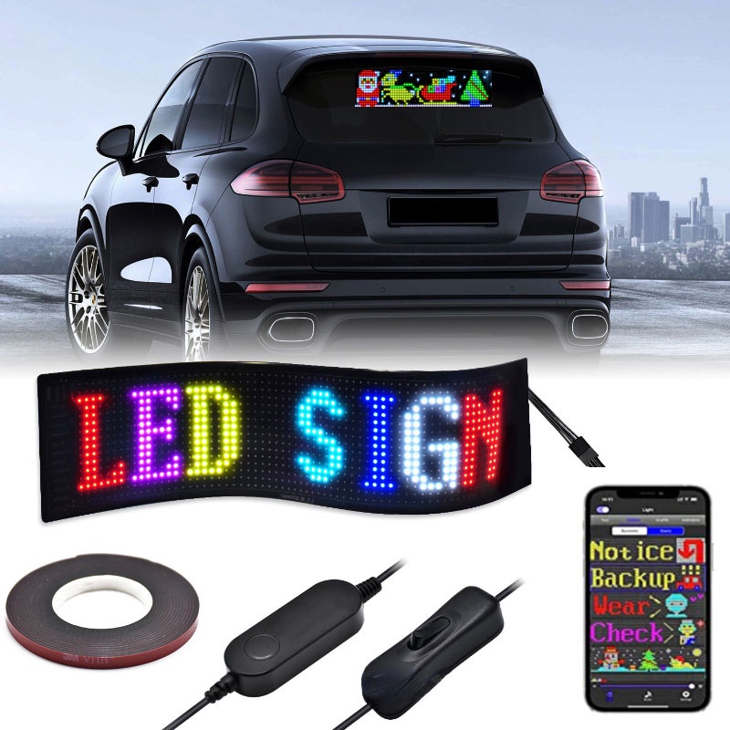 LED Matrix Screen Sign Bluetooth Scrolling Message Board App Control