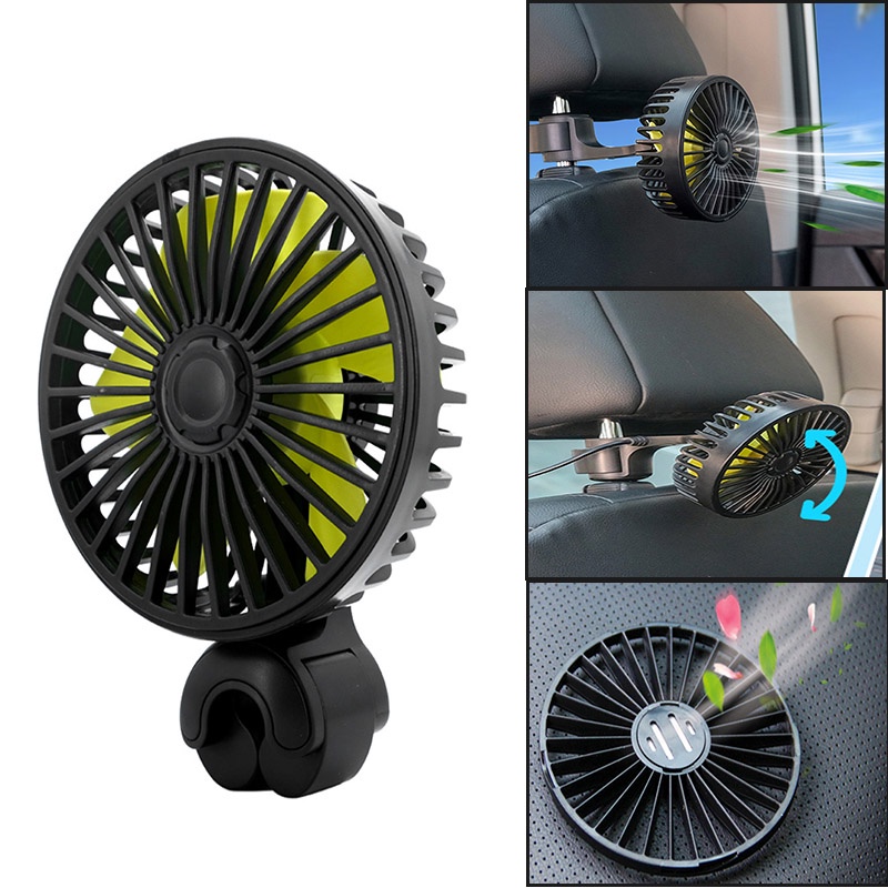 Car Fan Rear Seat Ventilador USB Freshener Air Conditioner Climatiseur