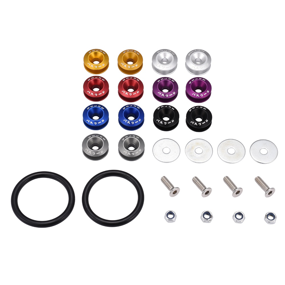 Universal Aluminum Bumper Quick Release Fastener Fender Washer Kit for
