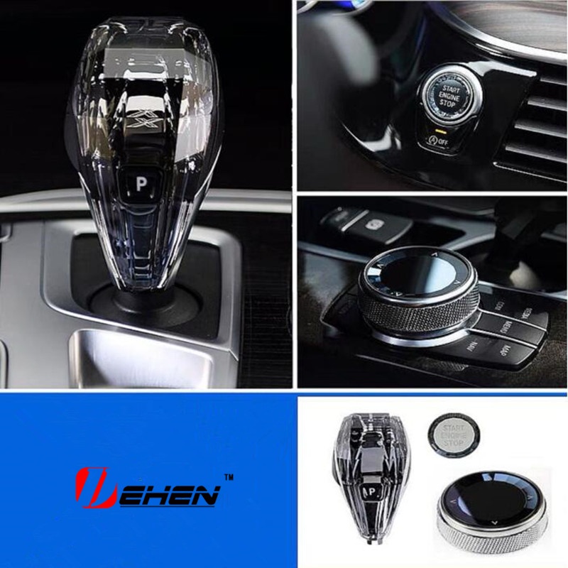 Crystal 3Piece Set Gear Shift Knob Volume Button for BMW F30 F20 F22