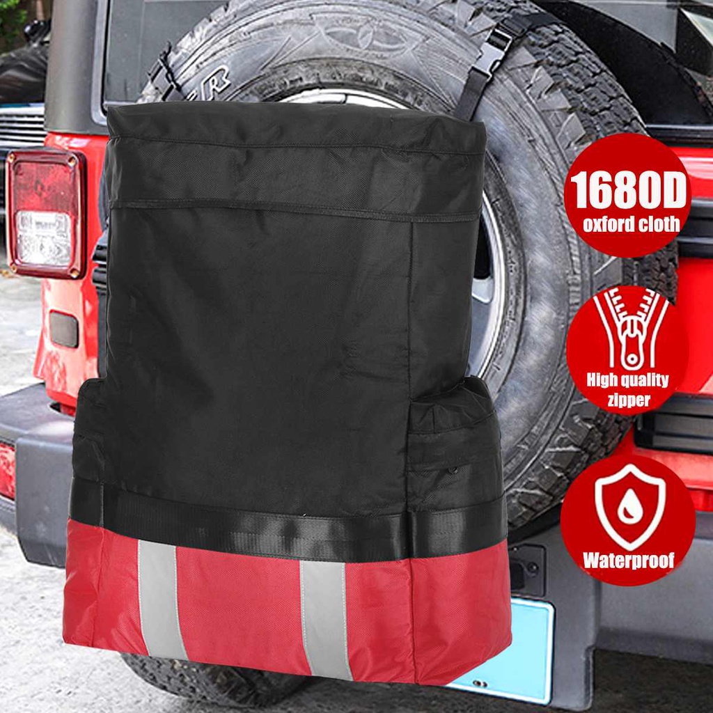 1680D Oxford Leather Spare Tire Bag Truck 60L Camping Equipment Vehicle Spare Tire Garbage Bag