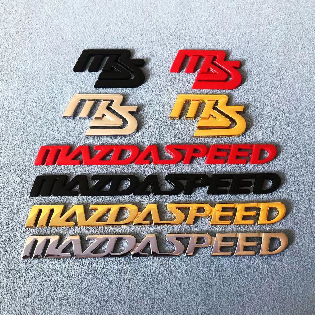 3D Metal Car Sticker MS MazdaSpeed Logo Emblem Sticker Decal for Mazda ...