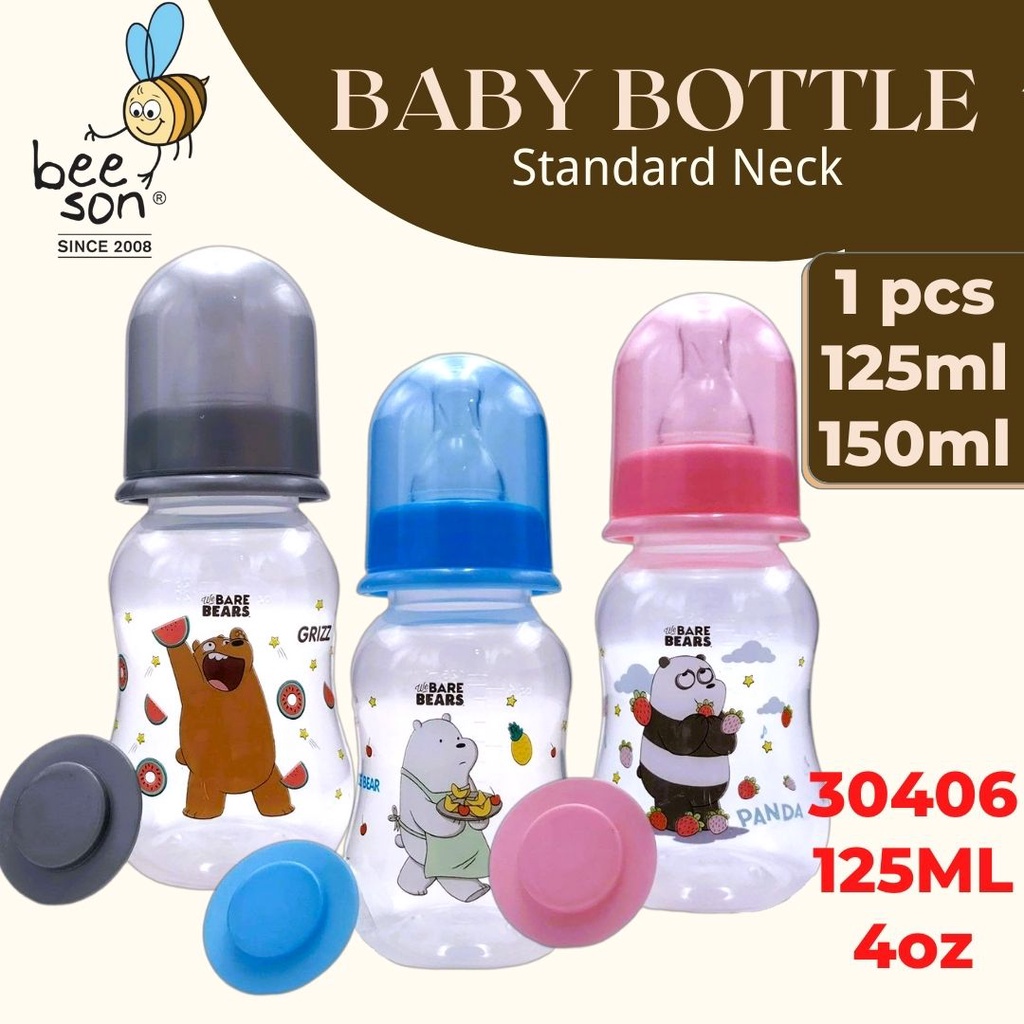 Beeson X We Bare Bears Feeding Bottle 125ml / 240ml | Shopee Malaysia