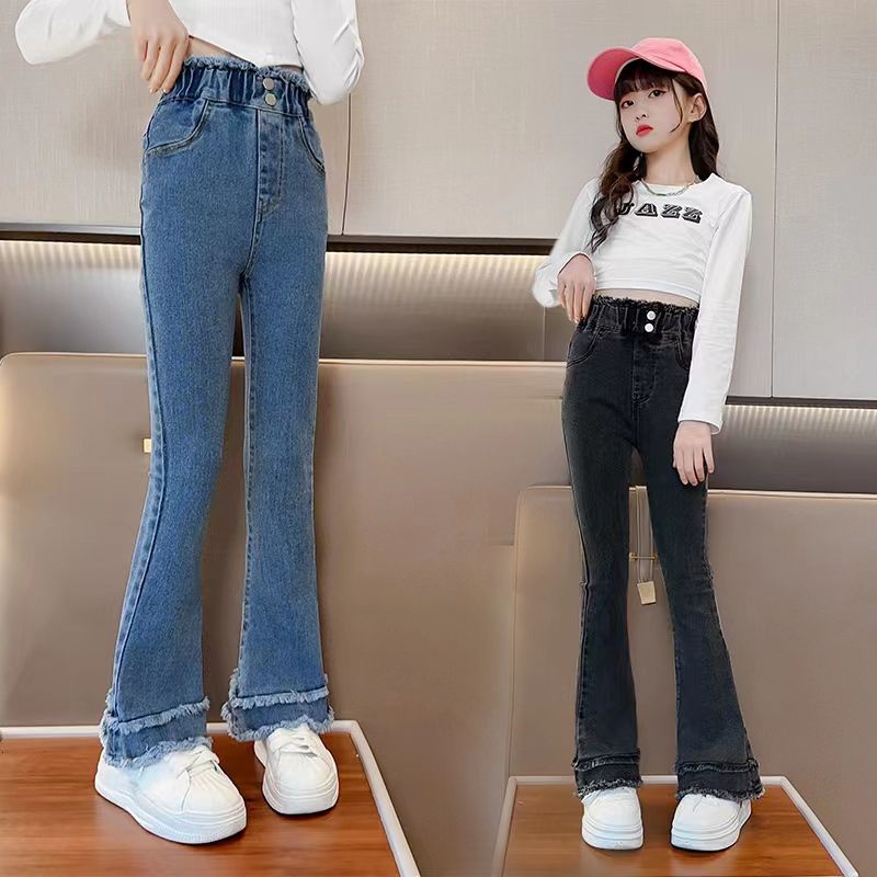 [Ready stock] Kids jeans Kids Denim fashion pants jeans Kids Girls