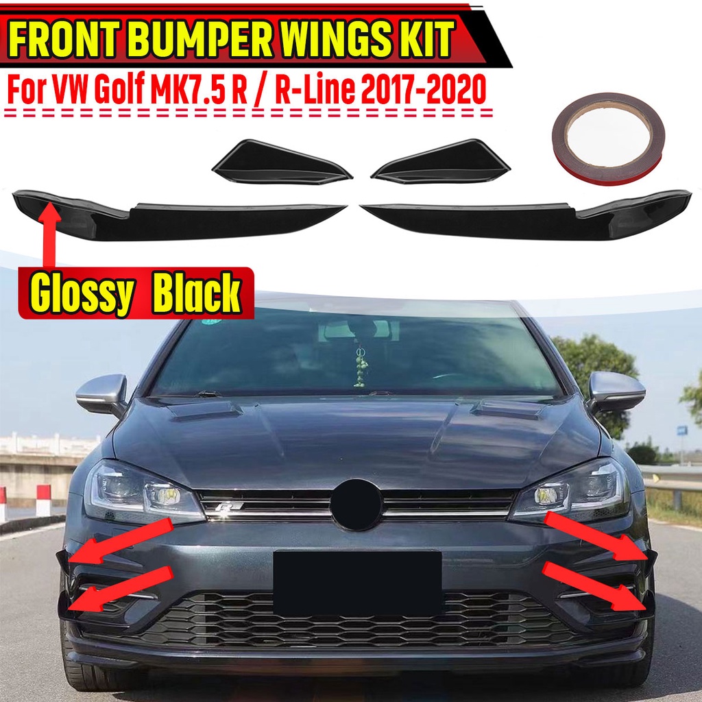 RevoZport Style Front Bumper Aero Kit Canard Wings For Volkswagen For ...