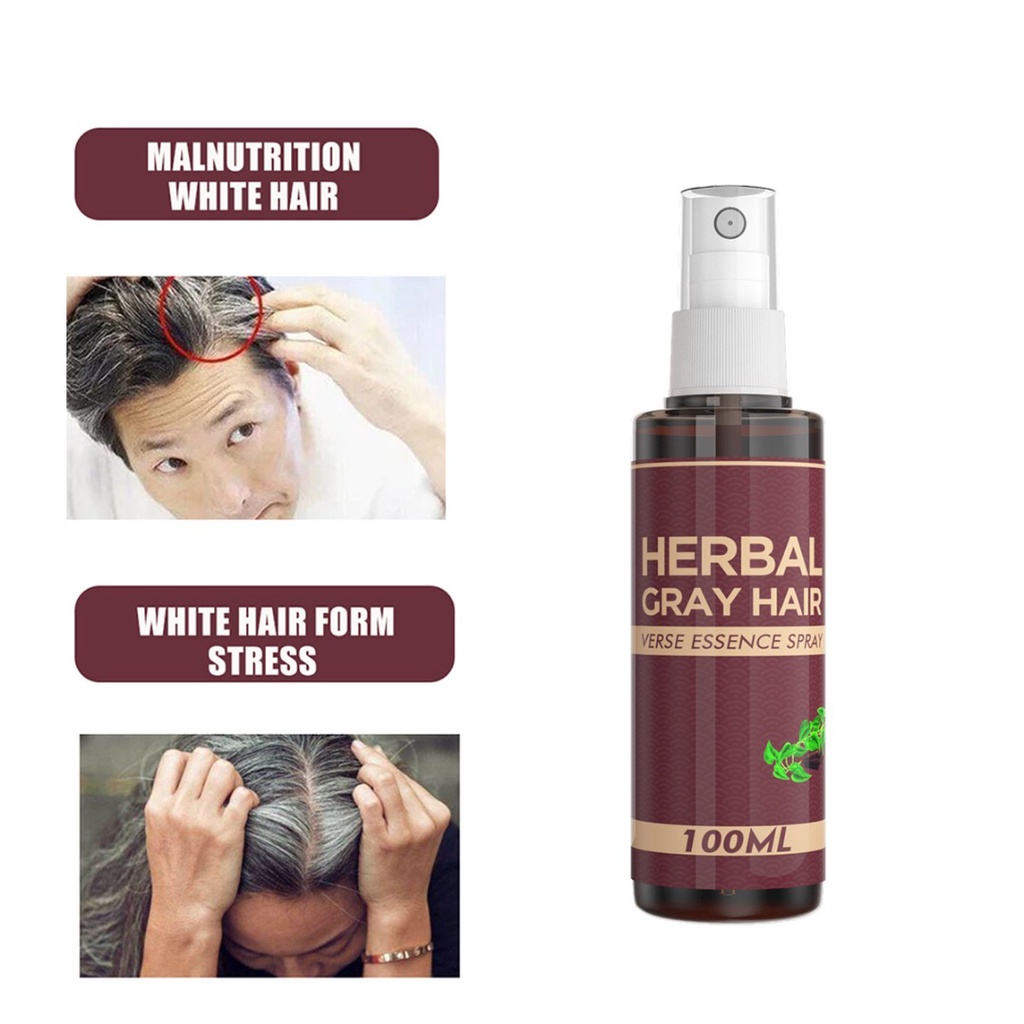 100ml/Bottle Black hair spray grey hair treatment white hair treatment