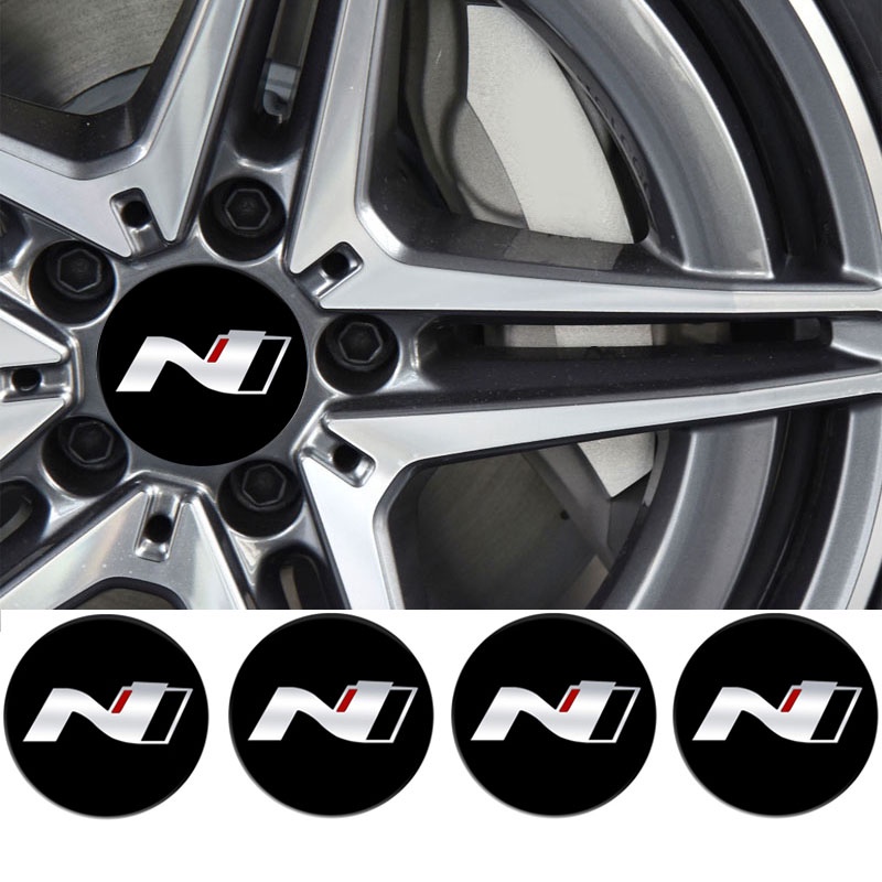 4pcs 56mm Car Wheel Center Hub Cap Stickers Emblem for Hyundai N LINE