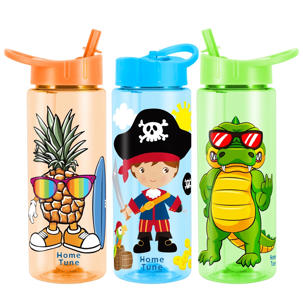 [3Pack] kids bottle with straw water bottle kids bottle bpa free cute