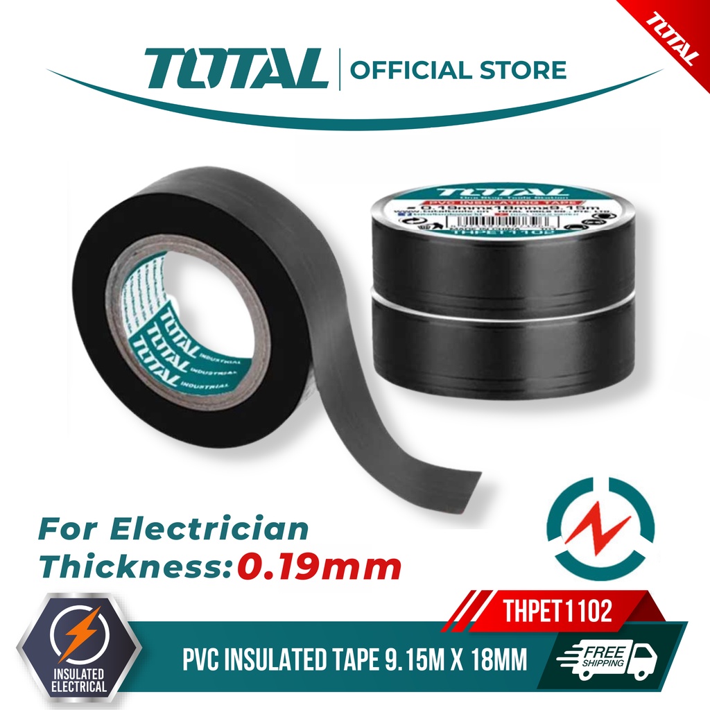 Total PVC Insulating Tape / PVC Electrical Tape Waterproof Wire Tape (9 ...