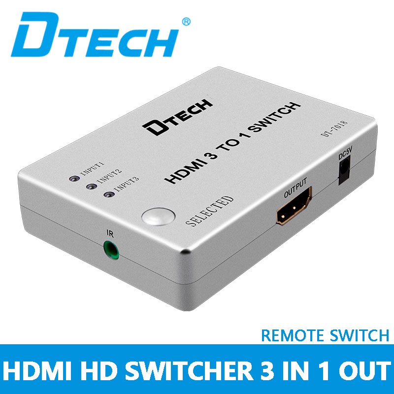 Dtech DVD 3D IR CEC Function Ethernet Speed Motor 1080P Mini HDMI 3×1 ...