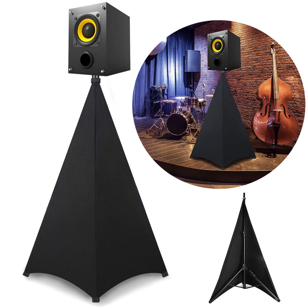 Universal Speaker Stand Cover Stretchable Height Flexible for Weddings