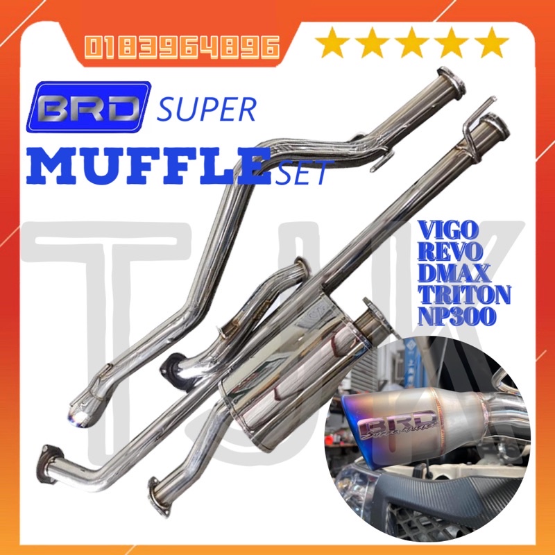BRD SUPPER MUFFLE SET WITH DOWNPIPE bangmood racing brd downpipe brd