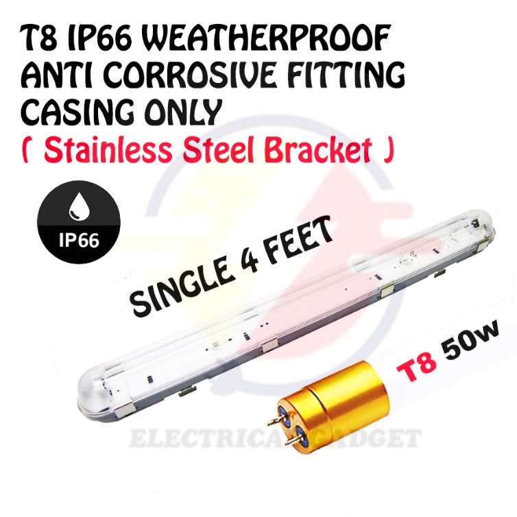 LED T8 2FT/4FT Stainless Bracket Anti Corrosive Fitting Weatherproof ...